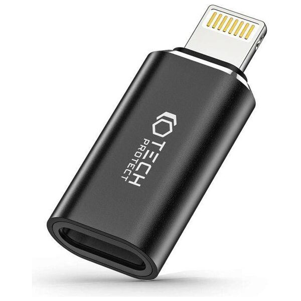 Adapter Lightning to USB-C Tech-Protect Ultraboost black 9490713933800
