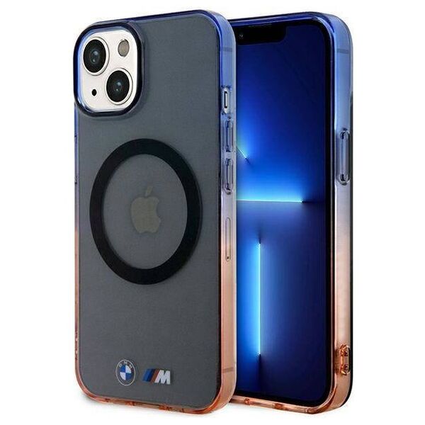 Original Case IPHONE 14 PLUS BMW Hardcase Gradient Bumper MagSafe (BMHMP14MHTGE) gray 3666339122119
