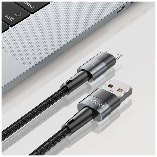Cable 66W 6A 0,25m USB - USB-C Tech-Protect UltraBoost grey 9490713934128