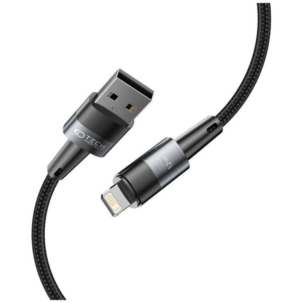 Cable 12W 2.4A 0,25m USB - Lightning Tech-Protect UltraBoost grey 9490713934159