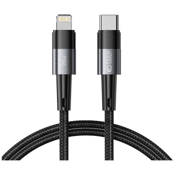 Cable 3A 60W 1m PD USB-C - Lightning Tech-Protect UltraBoost grey 9490713934104
