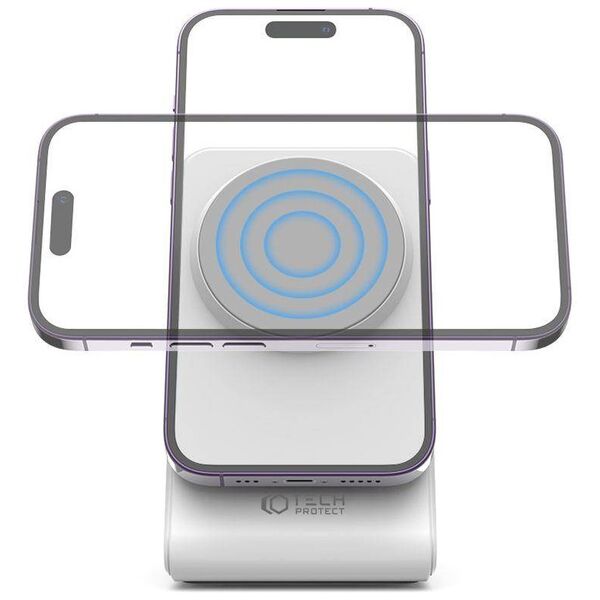 Wireless Charger 15W Magnetic MagSafe Tech-Protect QI15W-A23 white 9490713934364