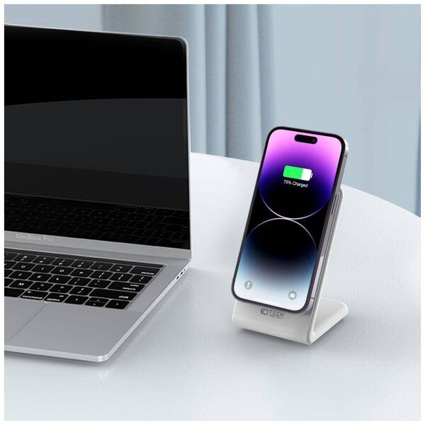 Wireless Charger 15W Magnetic MagSafe Tech-Protect QI15W-A23 white 9490713934364