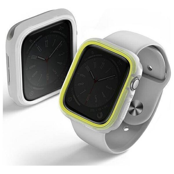 Case APPLE WATCH 4 / 5 / 6 / 7 / 8 / SE (42 / 44 / 45 MM) UNIQ Moduo lime - white 8886463684412