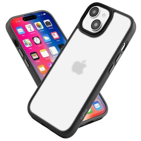Case IPHONE 12 / 12 PRO MX Ribbed Cam black 5901313079958
