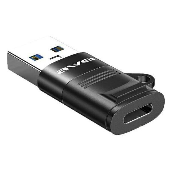 Adapter USB-C - USB-A AWEI (CL-13) black 6954284000925