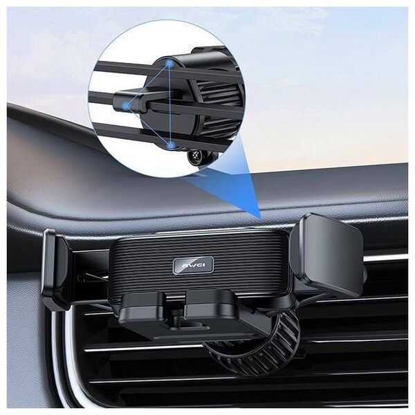 Gravitational Car Holder for AWEI Ventilation Grille (X39) black 6954284003063