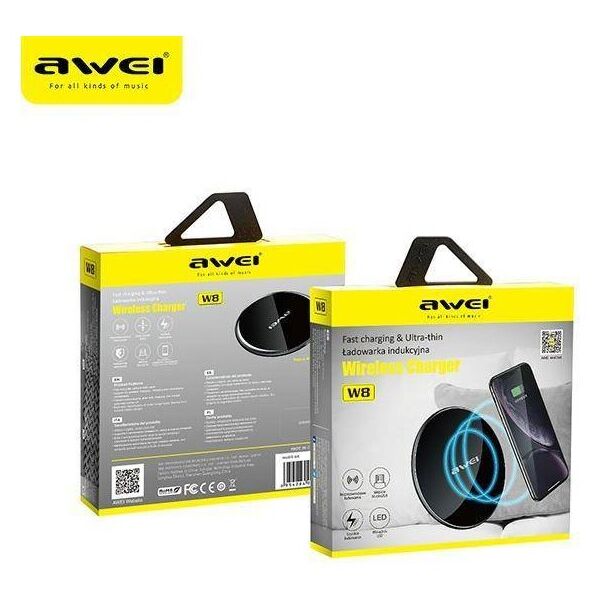 Induction Charger 10W AWEI (W8) black 6954284054614