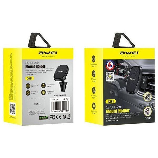 Magnetic Car Holder for AWEI Ventilation Grille (X21) black 6954284001083
