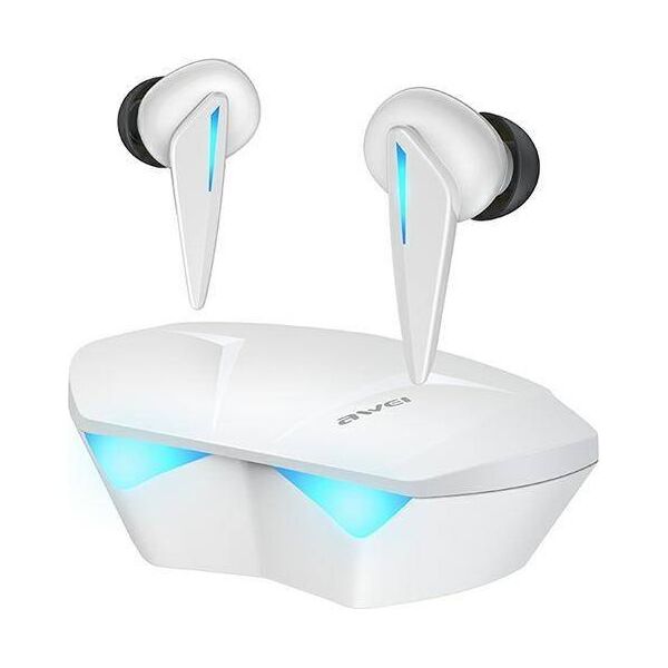 Bluetooth 5.0 TWS Gaming Headphones + AWEI Docking Station (T23) white 6954284001755