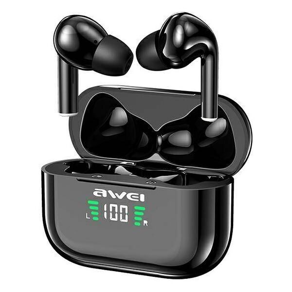 Bluetooth 5.1 TWS Headphones + AWEI Docking Station (T29P) black 6954284030250