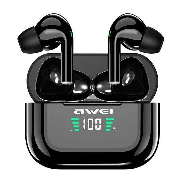 Bluetooth 5.1 TWS Headphones + AWEI Docking Station (T29P) black 6954284030250