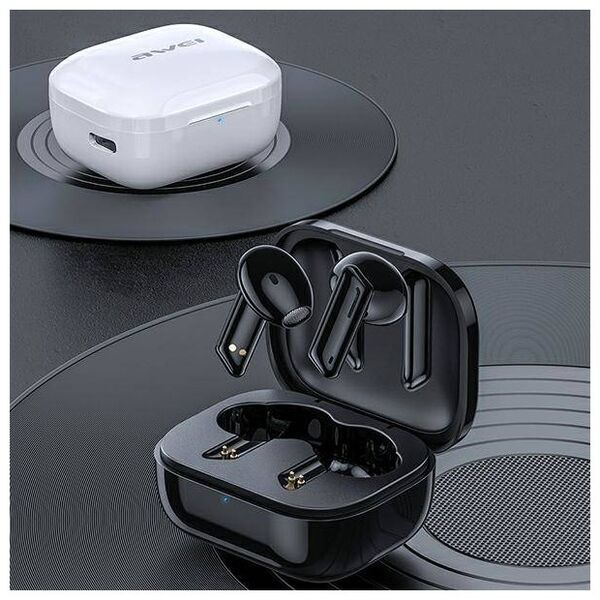 Bluetooth 5.1 TWS Headphones + AWEI Docking Station (T36) white 6954284091831