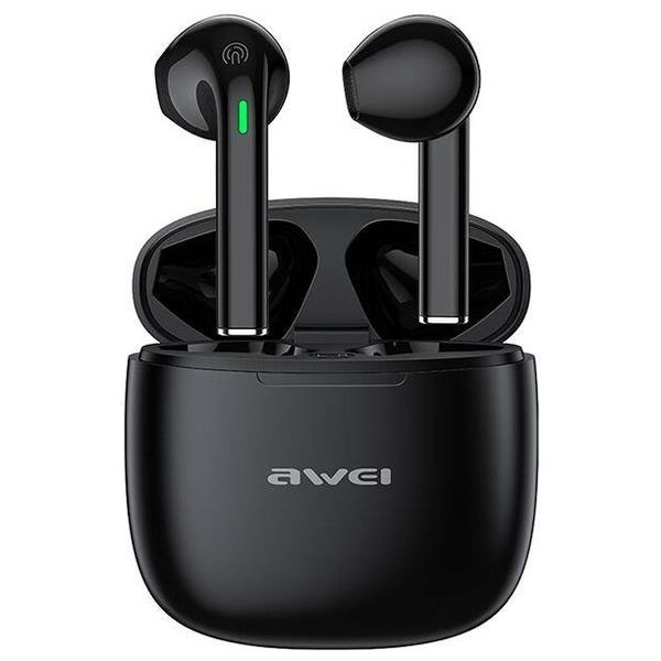 Bluetooth 5.3 TWS Headphones + AWEI Docking Station (T26Pro) black 6954284003803