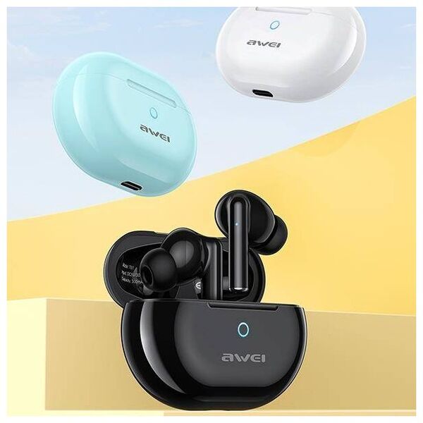 Bluetooth 5.3 TWS Headphones + AWEI Docking Station (T61) black 6954284004268