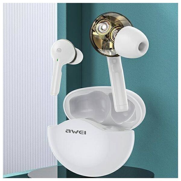 TWS AWEI (T12) Bluetooth Sport Headphones white 6954284097888