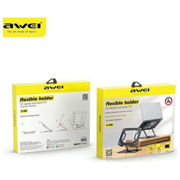 Rotating Desk Holder for Laptop up to 16" AWEI (X46) black 6954284004305
