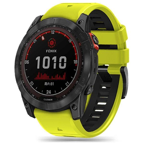 Strap for GARMIN FENIX 3 / 5X / 3HR / 5X PLUS / 6X / 6X PRO / 7X Tech-Protect IconBand lime-black 9319456605129