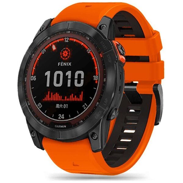 Strap for GARMIN FENIX 3 / 5X / 3HR / 5X PLUS / 6X / 6X PRO / 7X Tech-Protect IconBand orange-black 9319456605136