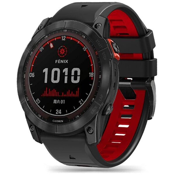 Strap for GARMIN FENIX 3 / 5X / 3HR / 5X PLUS / 6X / 6X PRO / 7X Tech-Protect IconBand black and red 9319456605082