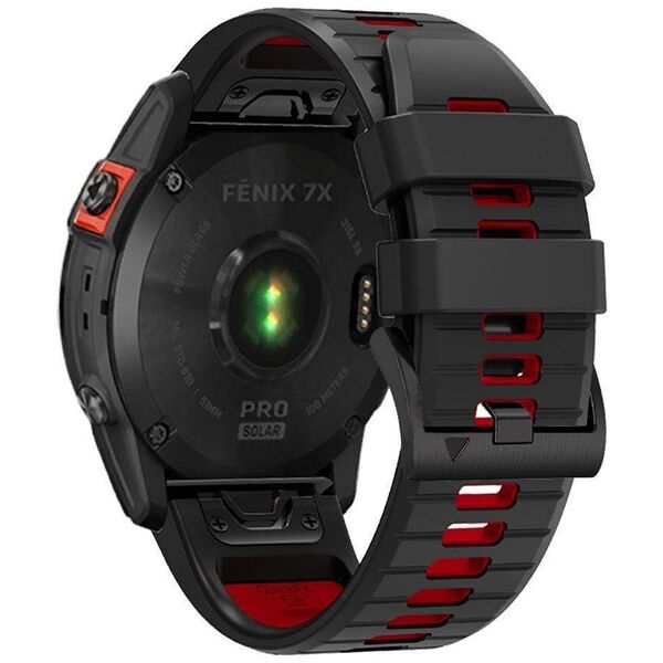 Strap for GARMIN FENIX 3 / 5X / 3HR / 5X PLUS / 6X / 6X PRO / 7X Tech-Protect IconBand black and red 9319456605082