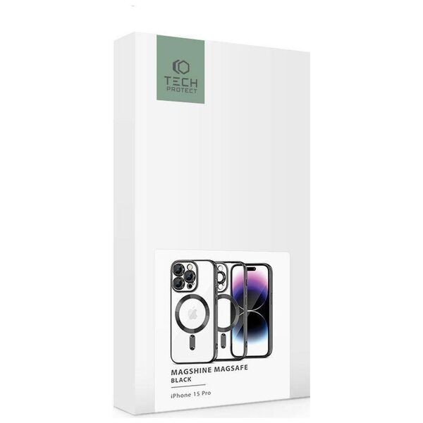 Case APPLE IPHONE 15 PRO Tech-Protect MagShine black 9319456604092
