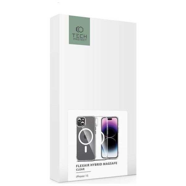 Case APPLE IPHONE 15 Tech-Protect FlexAir Hybrid MagSafe transparent 9490713936603