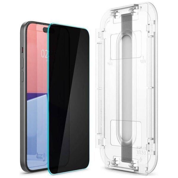 Tempered Glass APPLE IPHONE 15 PLUS Spigen Glas.tr "EZ Fit" Privacy 8809896754347