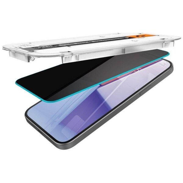 Tempered Glass APPLE IPHONE 15 PLUS Spigen Glas.tr "EZ Fit" Privacy 8809896754347