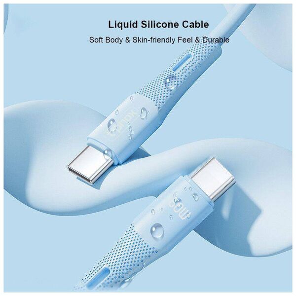 Cable 60W 1m USB-C - USB-C T-Phox Gentle black 6974670442658