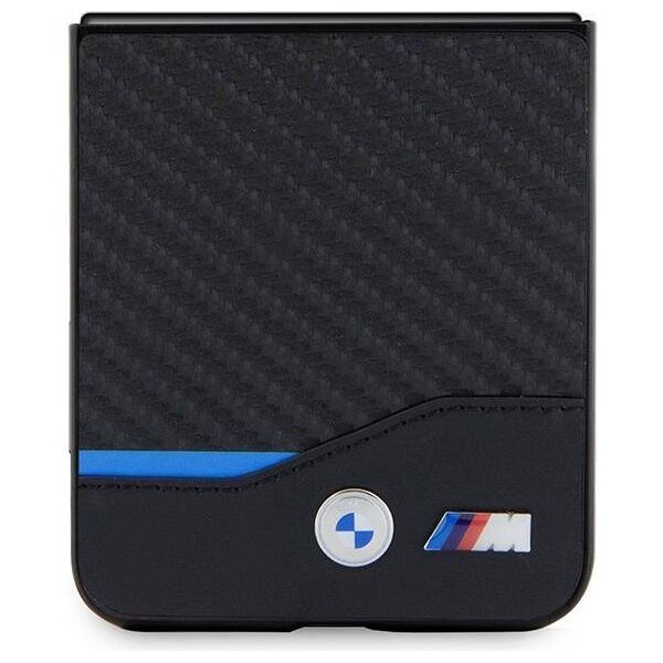 Original Case SAMSUNG GALAXY Z FLIP 5 BMW Leather Carbon (BMHCZF522NBCK) black 3666339174071