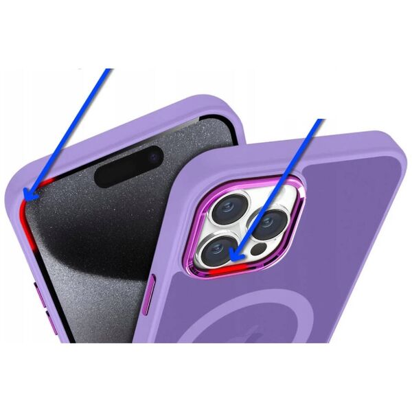 Case APPLE IPHONE 15 PRO MAX Matt MagSafe purple 5904161142805