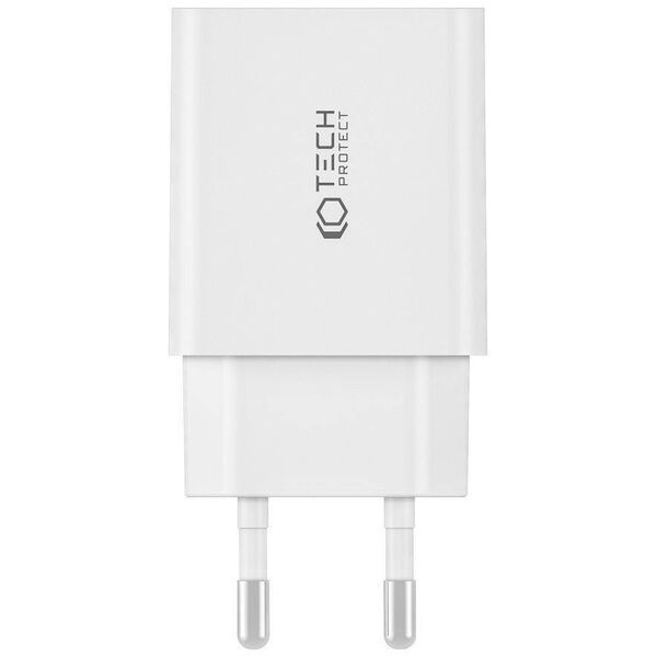 Wall Charger 2x USB-C PD 35W + Cable USB-C - USB-C white 9319456605570
