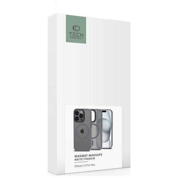 Case APPLE IPHONE 15 PRO MAX Tech-Protect Magmat MagSafe Titanium 9319456606553