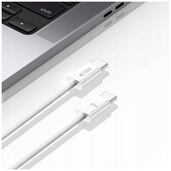 Cable 3A PD60W 1m USB-C - USB-C Tech-Protect Ultraboost  white 9319456607116