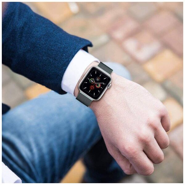 Strap for APPLE WATCH 4 / 5 / 6 / 7 / 8 / SE / ULTRA (42 / 44 / 45 / 49 MM) Tech-Protect Milaneseband Starlight 9319456607239
