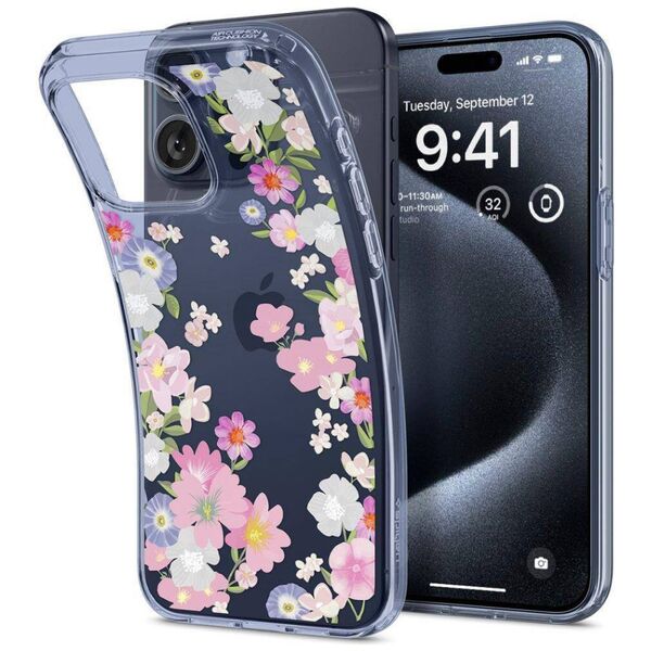 Case APPLE IPHONE 15 PRO Spigen Liquid Crystal Blossom pattern 8809896749077