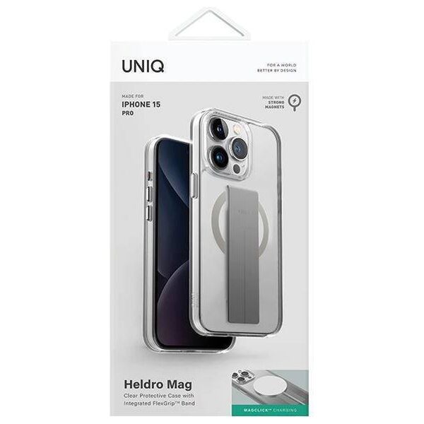 Original Case APPLE IPHONE 15 PRO UNIQ Heldro Mag Magclick Charging transparent 8886463687116