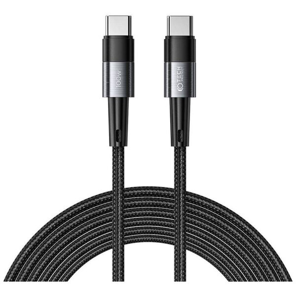 Cable 5A PD100W 3m USB-C - USB-C Tech-Protect Ultraboost grey 9319456606058