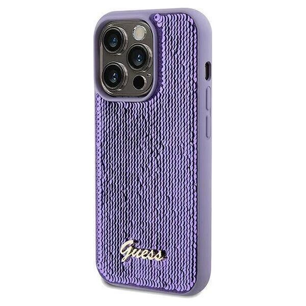 Original Case IPHONE 13 PRO MAX Guess Hardcase Sequin Script Metal (GUHCP13XPSFDGSU) purple 3666339176174