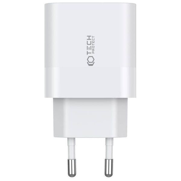 Wall Charger PD 20W 2x USB-C Tech-Protect C20W white 9319456607093