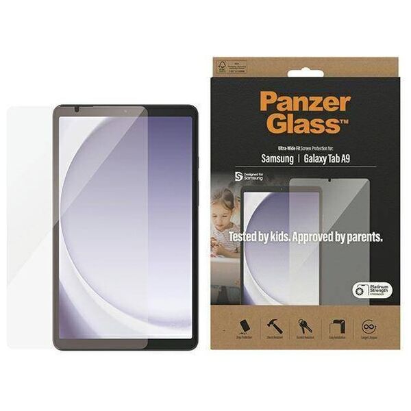 Tempered Glass SAMSUNG GALAXY TAB A9 8.7 PanzerGlass Ultra-Wide Fit Screen Protection Clear 5711724073441