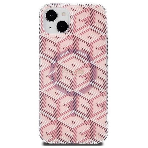 Original Case IPHONE 13 / 14 / 15 Guess hardcase IML GCube MagSafe (GUHMP15SHGCUSTGP) pink 3666339221980