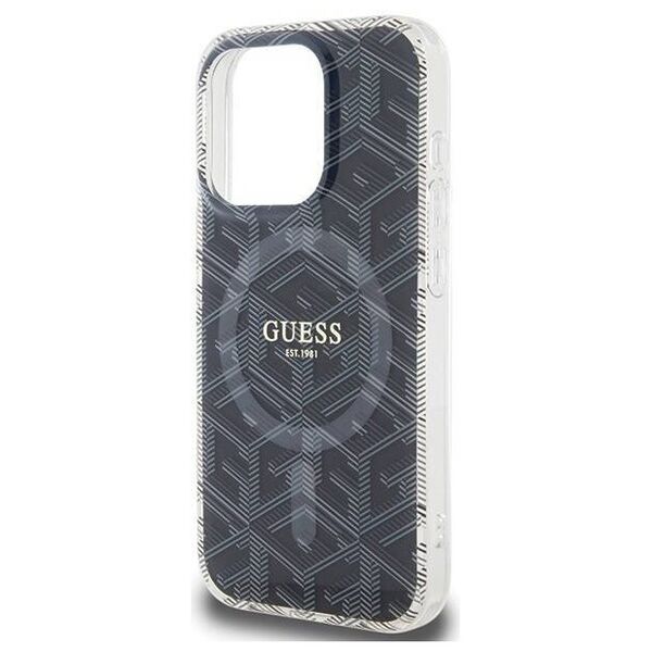 Original Case APPLE IPHONE 15 PRO MAX Guess hardcase IML GCube MagSafe (GUHMP15XHGCUSTGK) black 3666339221874