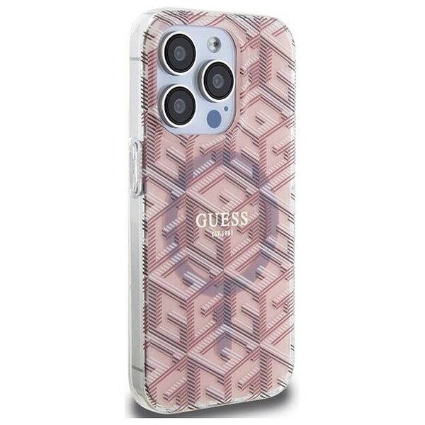 Original Case APPLE IPHONE 15 PRO MAX Guess hardcase IML GCube MagSafe (GUHMP15XHGCUSTGP) pink 3666339222017