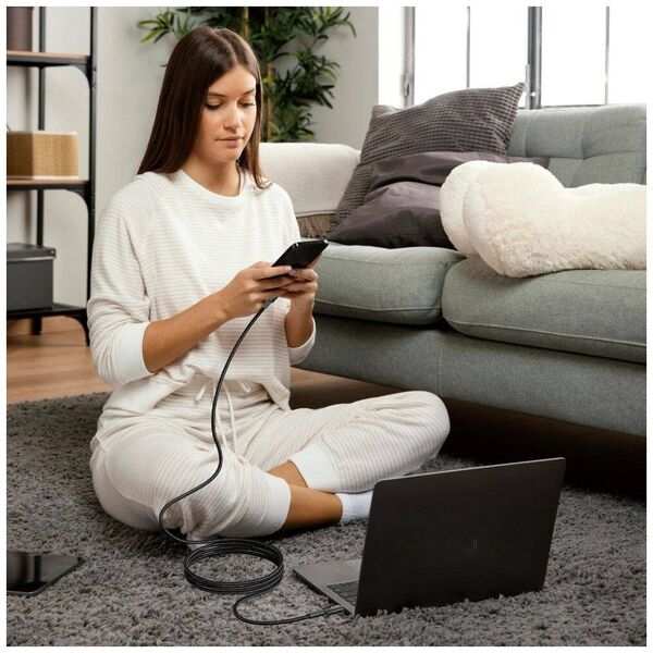 Cable USB Type - USB Type C PD100W / 5A 1m Tech-Protect UltraBoost EVO black 5906203690602