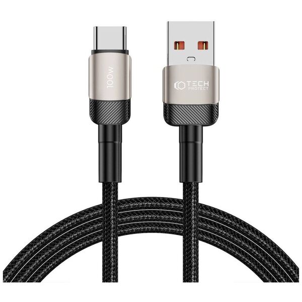 Cable USB - USB Type C 100W / 5A 2m Tech-Protect UltraBoost EVO titanium 5906203690756