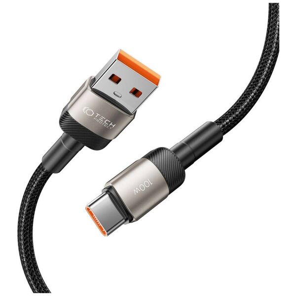 Cable USB - USB Type C 100W / 5A 1m Tech-Protect UltraBoost EVO titanium 5906203690749