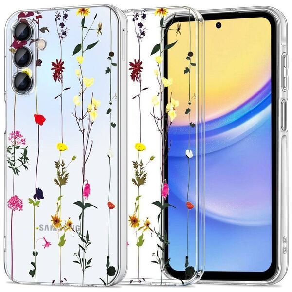 Case SAMSUNG GALAXY A35 5G Tech-Protect FlexAir+ Garden Floral transparent 5906203692026