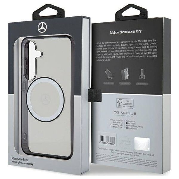 Original Case SAMSUNG GALAXY S24 Mercedes Hardcase Printed Logo MagSafe (MEHMS24S23HUOKC) transparent 3666339242800